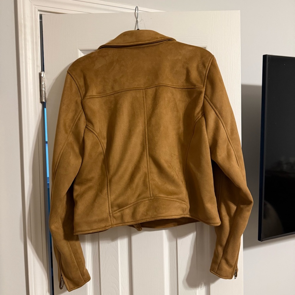 Abercrombie & Fitch Tan Suede Moto Jacket - Picture 4 of 4